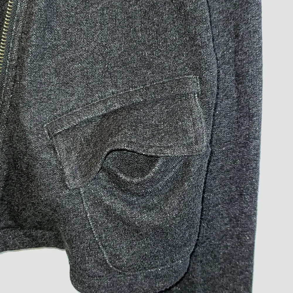 Cabi #775 Moto Jacket Asymmetrical Zip French Terry Knit Sz XL Charcoal Gray - Picture 10 of 16